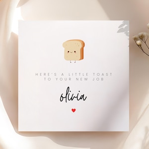 Personalised Here&#39;s A Little Toast, Congratulations On Your New Job, Personalised Good Luck Card, Well Done Card, New Adventure, Congrats