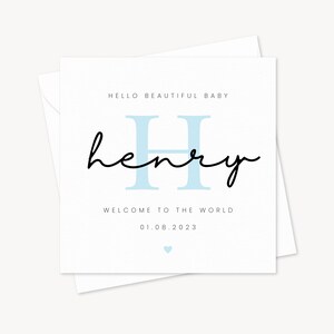 carte personnalisée nouveau-né | Nouvelle arrivee | Petite fille | Bébé garçon | Bienvenue dans le monde | Félicitations