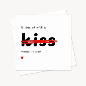 Tout a commencé par une allumette | Carte d'anniversaire drôle | Bumble sur amadou | Mariage | Mari Femme Petit ami Petite amie Fiancé | Cadeau pour lui elle