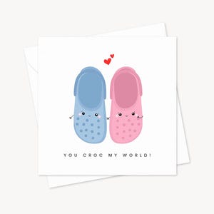 vous Croc My World carte drôle de Zazzle.be Liste d'envies Vous avez des idées ? Mari Épouse Petite amie Petit ami Fiancé Partenaire | Je t'aime | Anniversaire de mariage Fiançailles