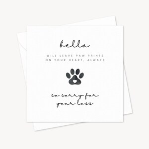 Haustier-Beileid Karte | Ich denke an dich Geschenk | Hund Katze | Bleib Stark | Liebe senden | Trauerkarte | Entschuldigung für Deinen Verlust | Motivationskarte