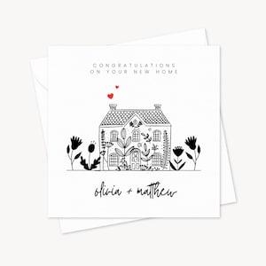 Congratulazioni per la tua nuova casa / Regalo di coppia personalizzato / Biglietto di inaugurazione della casa / Nuove avventure / Congratulazioni per la tua nuova casa / Amico
