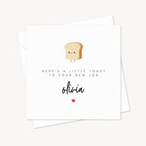 Personalisiert ist hier ein kleiner Toast | Herzlichen Glückwunsch zu Ihrem neuen Job | Personalisierte viel Glück Karte | Well Done Karte | Neues Abenteuer