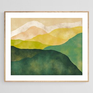 Mountain Art Print, Abstract Art Print, Modern Art Print, Watercolor Art Print, Abstract Wall Art, Watercolor Painting, Abstract Landscape