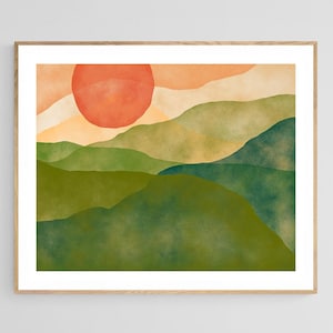 Mountain Art Print, Abstract Art Print, Modern Art Print, Watercolor Art Print, Abstract Wall Art, Watercolor Painting, Abstract Landscape