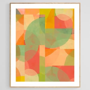 Abstract Art Print, Modern Art Print, Geometric Art Print, Circle Artwork, Abstract Wall Art, Mid Century Design, Mid Century Art Print