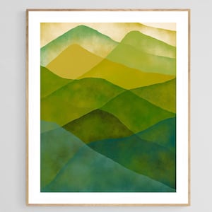 Mountain Art Print, Abstract Art Print, Modern Art Print, Watercolor Art Print, Abstract Wall Art, Watercolor Painting, Abstract Landscape