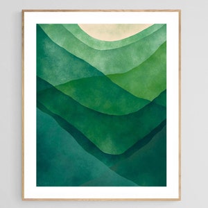 Mountain Art Print, Abstract Art Print, Modern Art Print, Watercolor Art Print, Abstract Wall Art, Watercolor Painting, Abstract Landscape