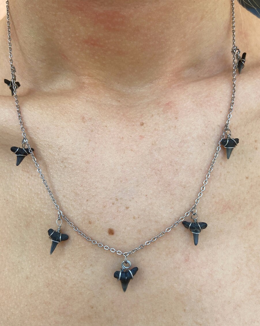 Shark Tooth Necklace Shark Teeth Beach Gift Summer Jewelry Beach Boho
