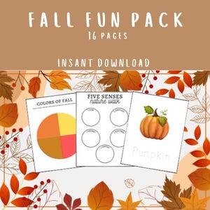 PAKIET ZABAWY JESIENNEJ, Materiały do wydrukowania, 16 stron, Przedszkole, Przedszkole, Edukacja domowa, Studium jednostki jesiennej, Halloween, Święto Dziękczynienia, Dynie