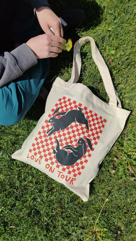 Harry Styles Love On Tour Tote Bag, Harry&#39;s House, Harry Styles Merch, Harry Styles Bunny Tote Bag, Harry Styles Aesthetic