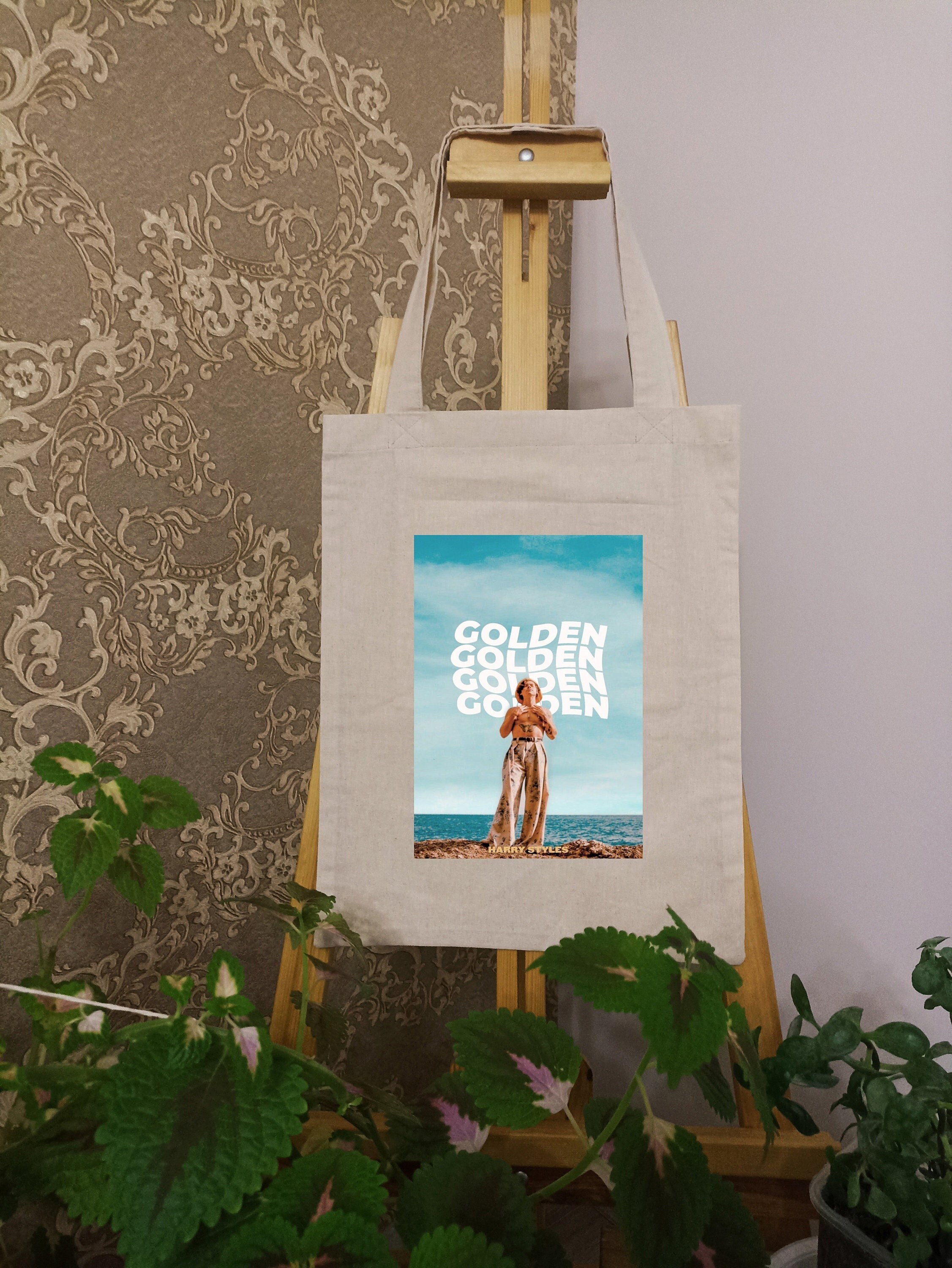 Harry Styles Golden Tote Bag Harry 
