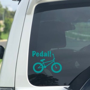Bmx Pedal Decal Bumper Sticker - great for car windows phones tablets and laptops - Custom designs available - BMX Decal