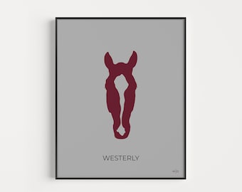 Custom Duotone Horse Silhouette Digital Download Color 8x10&quot;