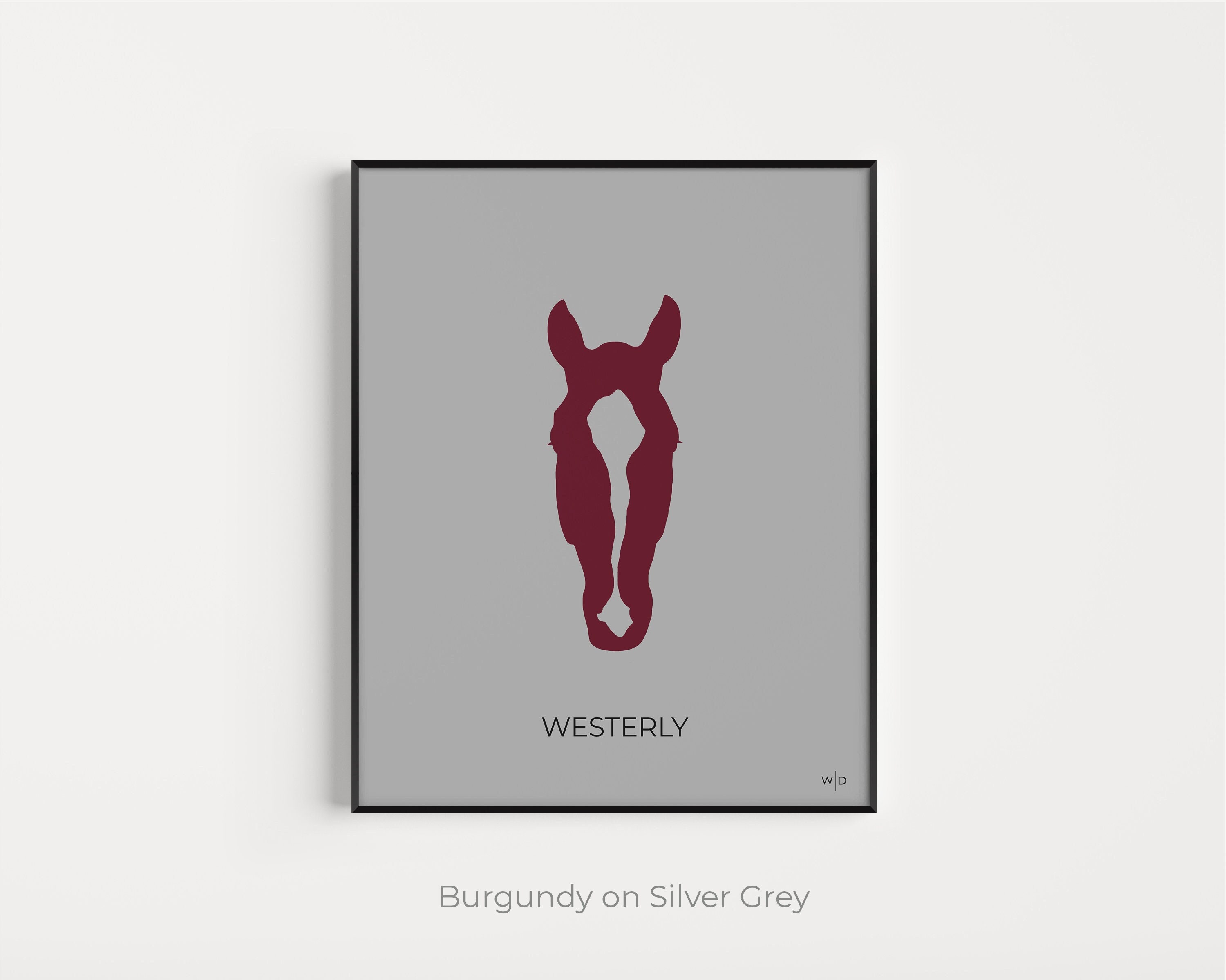 Custom Duotone Horse Silhouette Color Digital Download 16x20"
