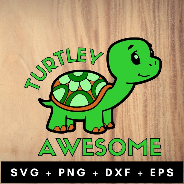 Turtley Awesome Svg Png Dxf Eps, Turtle Svg, Cute Turtle Svg, Baby Turtle Svg, Turtle Outline Svg, Turtle Stencil, Layered Turtle Svg