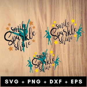 Glimlach Sparkle Shine Svg Png Dxf Eps Bundel, Danser Svg, Ballet Svg, Sparkle Svg, Danser Shirt Svg, Smile Svg, Shine Svg, Dance Svg