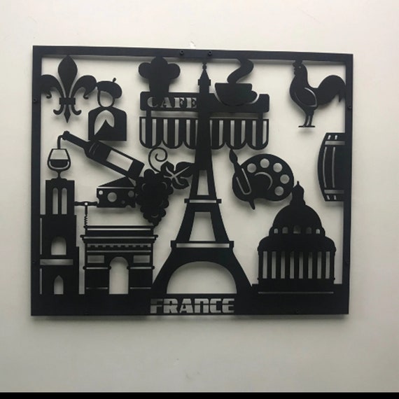 Metal wall decorations designed and made in France