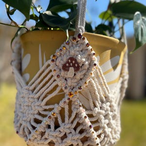 Bobo Macrame Plant Hanger,  Basket Mushroom , Plants, Wall Decor