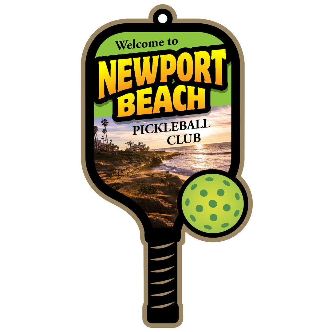 Newport Beach Pickleball Keychain Etsy