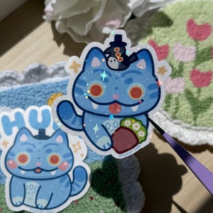 Derpy Tiger Bird Sticker 3&quot; Sparkly | KPop Demon Tiger