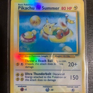 Pikachu in summer Charizard gx ex vmax v Pokémon card Orica Pikachu Pokemon custom made