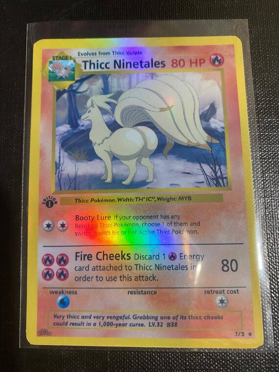 Thicc Ninetales Vulpix Venusaur Charizard Gx Ex Vmax V Pokémon Card Orica  Holographic Pikachu Pokemon Celestial Lights Custom Made - Etsy