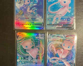 Mew fusion strike vstar rainbow set vmax climax gx ex vmax v Pokémon card Orica holographic Pikachu Pokemon custom made