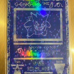 Gengar and he's bros Pikachu ash Vmax gaming shining gx ex m mega ultra  pokemon gx ex card custom holographic ancient full art v vmax