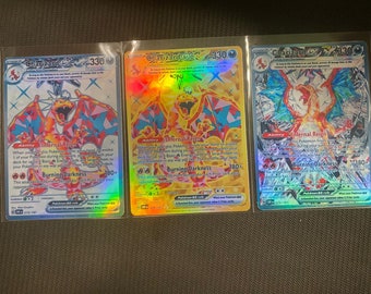 Charizard Obsidian Flames Custom Pokemon Karte holographisch Vmax ex Vstar GX