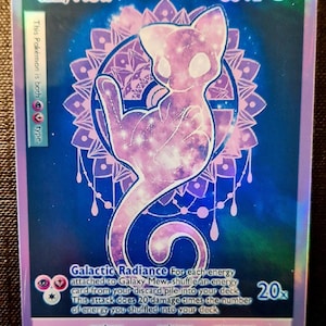 Shadow armored Mew galaxy gx Charizard gx ex vmax v Pokémon card Orica holographic Pikachu Pokemon celestial lights custom made