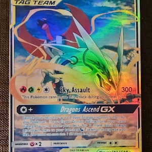 Primal Rayquaza mega salamence tag team Charizard gx ex vmax v Pokémon card Orica holographic Pikachu Pokemon celestial lights custom made