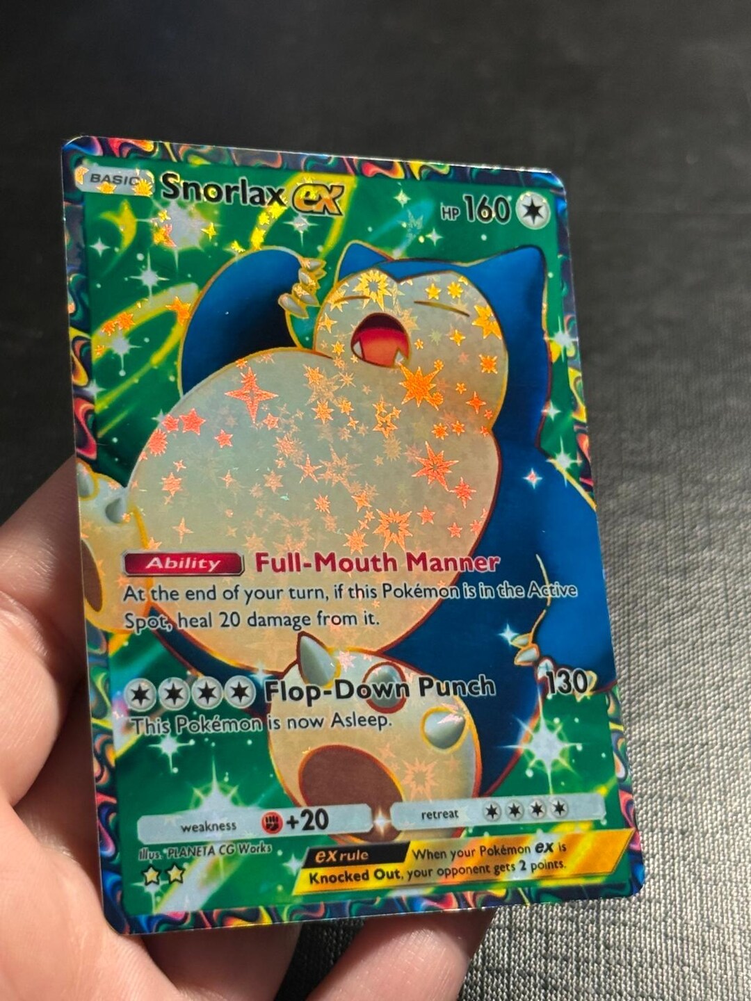 Snorlax Ex Pocket App Tcg Gx Ex Vmax V Card Orica Holographic Pikachu ...