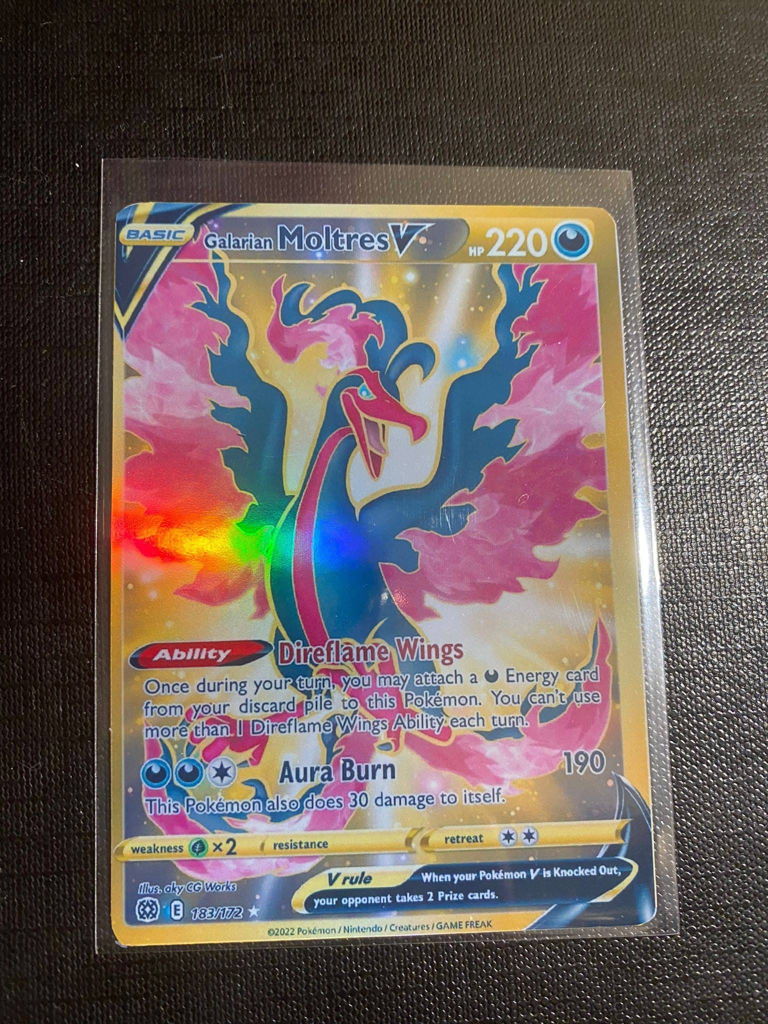 Galarian Moltres V Alternative Art Chilling Reign PROXY Super 