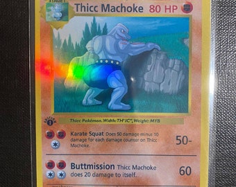 Thicc machoke Charizard gx ex vmax v Pokémon card Orica holographic Pikachu Pokemon celestial lights custom made