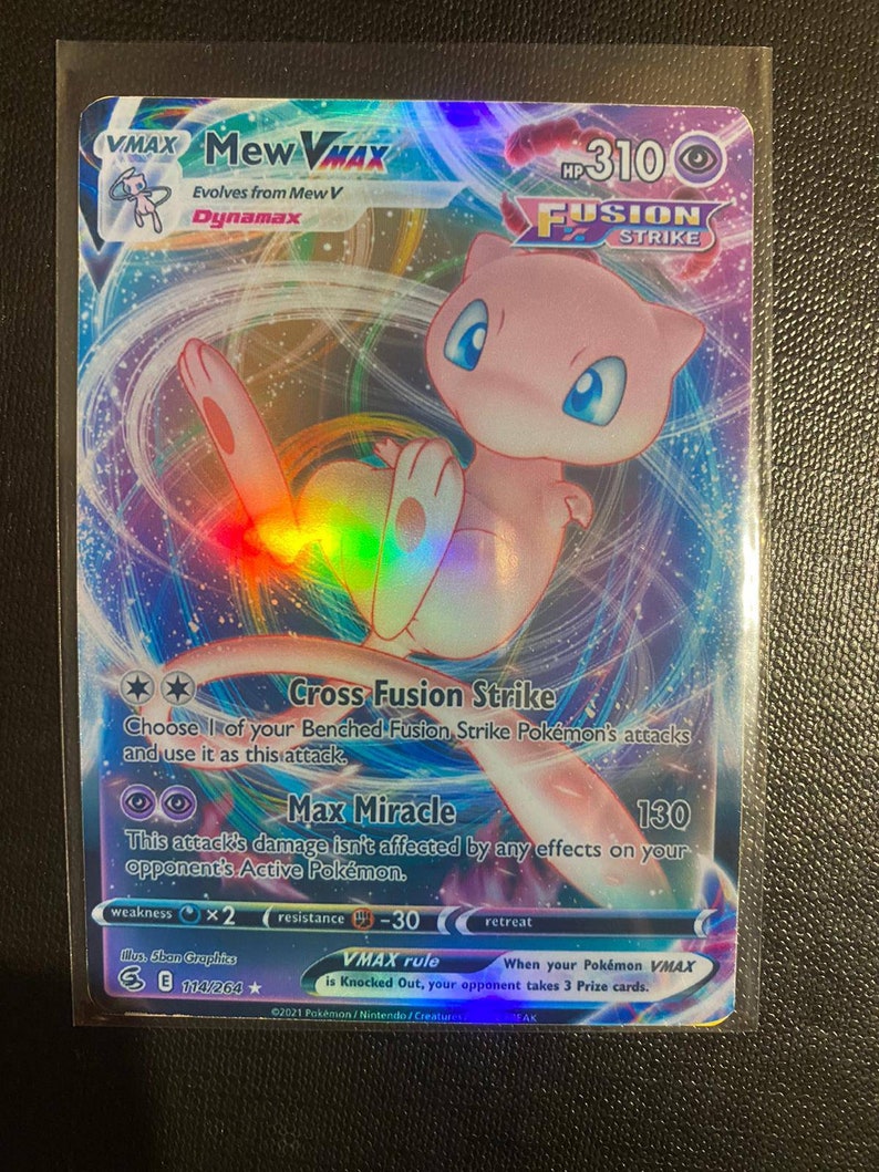 Mew Fusion Strike Vstar Rainbow Set Vmax Climax Gx Ex Vmax V Etsy