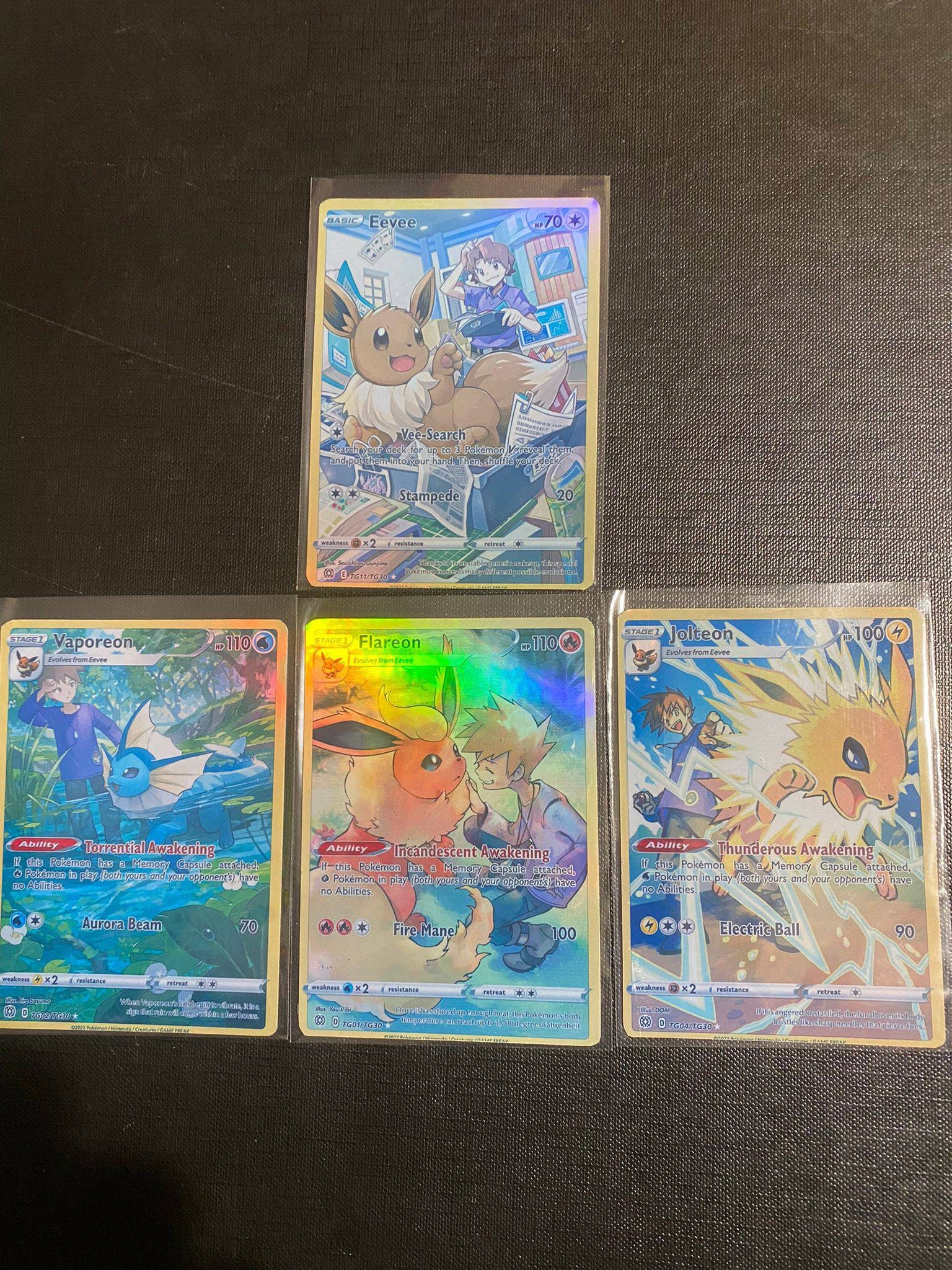 Kit Carta Pokémon Eevee Jolteon Vaporeon Flareon Original Pt