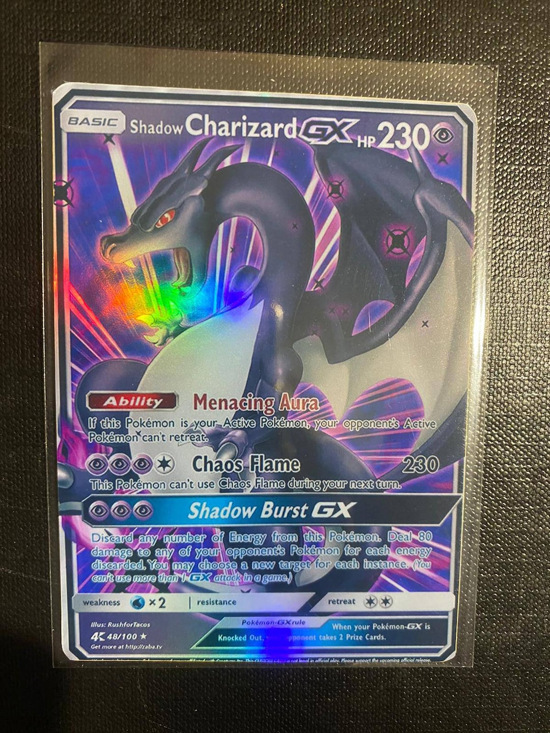 Solgaleo GX EX M MEGA Pokemon Orica Custom Card Shadow vMax GigantaMax  Dynamax Tag Team V Charizard