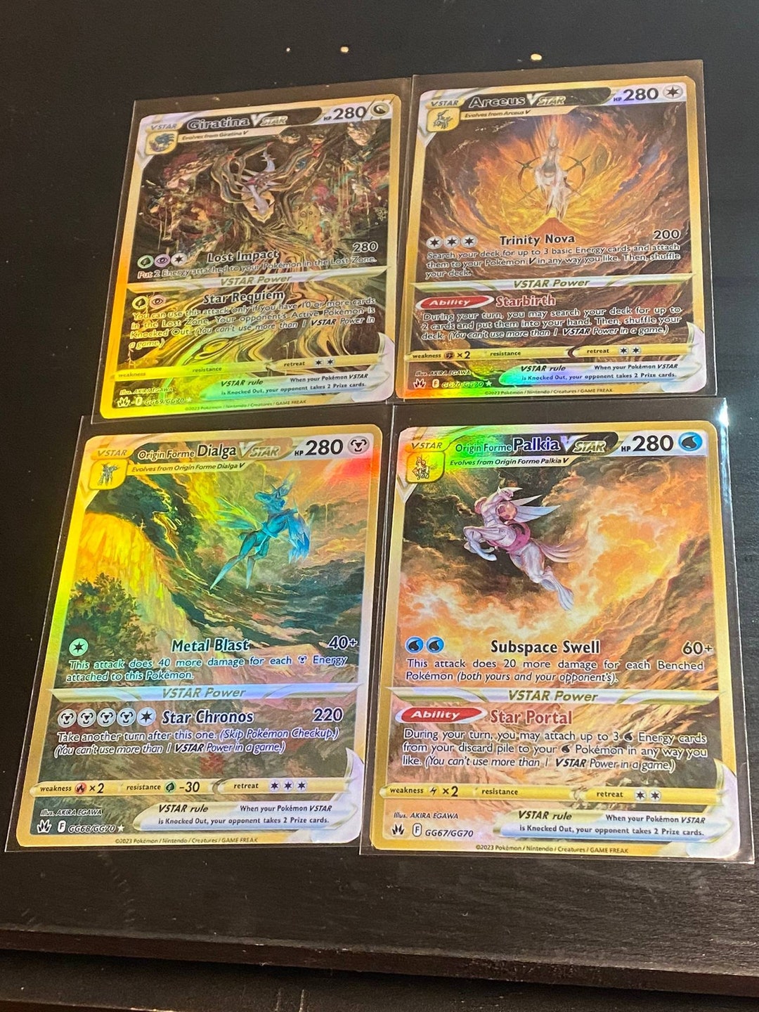 Golden Pokemon Metal Cards Spanish Version Vastro Vmax GX Pikachu Charizard  Lugia Arceus Kids Collection Gift Game Cards