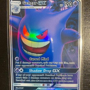 M Gengar & M Shiny Gengar Ex Proxy Pokemon Card Premium Quality Set 2 Cards  -  Israel