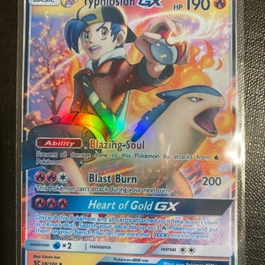 Charizard Cyndaquil Typhlosion Quilava Tag Team Trio Vstar GX EX Vmax V Carte Orica Holographique Pikachu Pokémon Fait sur mesure