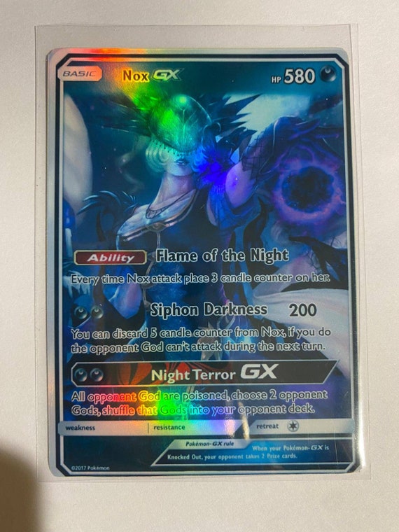 abrazo Hacer las tareas domésticas retrasar Nox Dios Egipcio Griego gx ex vmax v Pokémon carta Orica - Etsy España