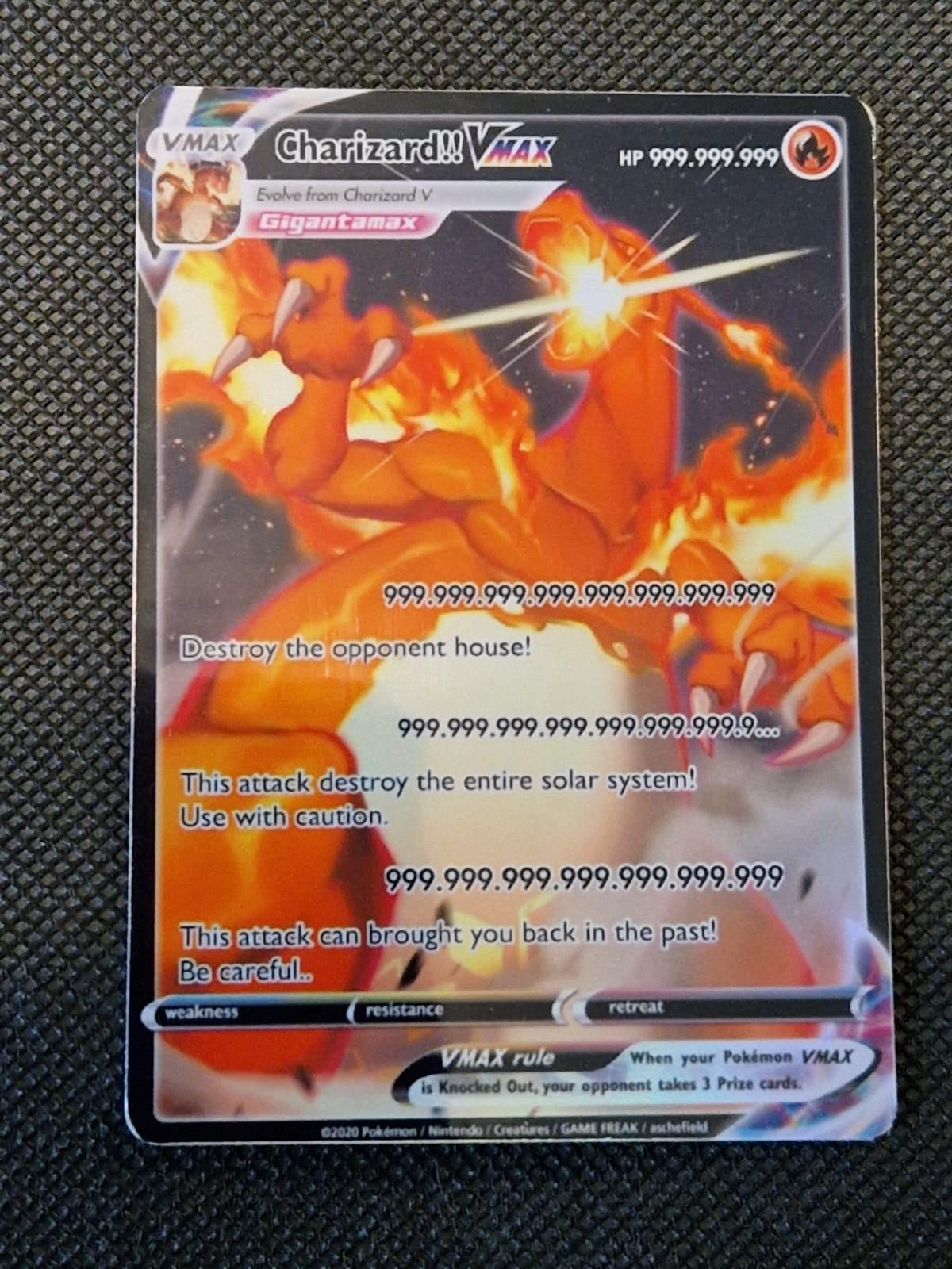 Charizard gx ex vmax v card Orica holographic Pikachu Pokemon celestial lights custom made