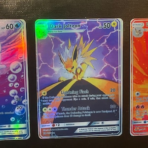 Dark vaporeon jolteon flareon vmax climax Charizard vmax climax gx ex vmax v Carte Pokémon Orica holographique Pikachu Pokemon sur mesure