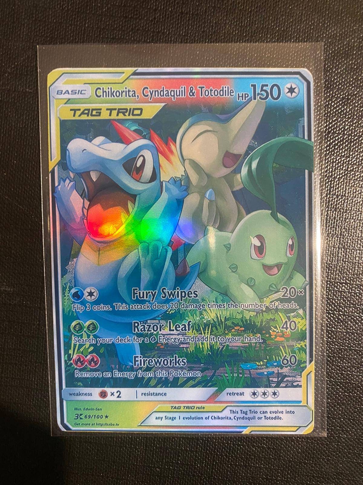 Chikorita Cyndaquil Totodile Trio Team Charizard Gx Ex Etsy Finland
