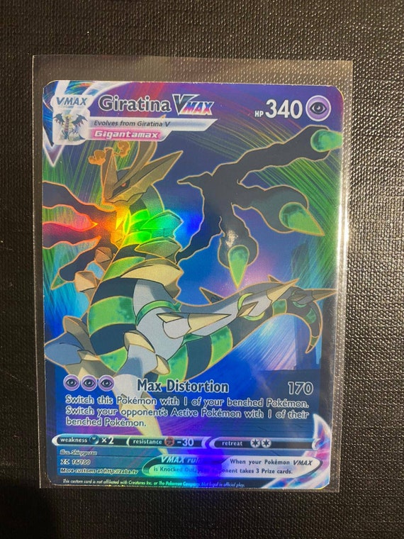 Palkia dialga giratina vstar gx ex vmax v Pokémon card Orica holographic  Pikachu Pokemon custom made