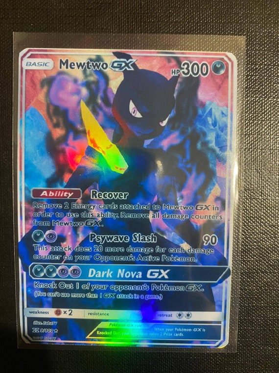Shadow Mewtwo V Full Art Holo Custom Trading Card 
