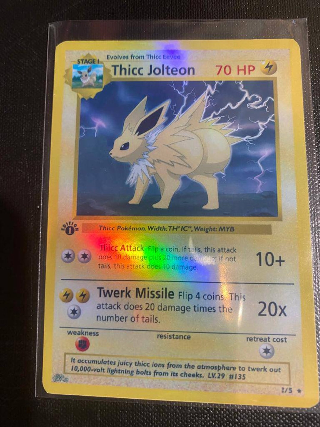 Thicc Jolteon Charizard Gx Ex Vmax V Pokémon Card Orica