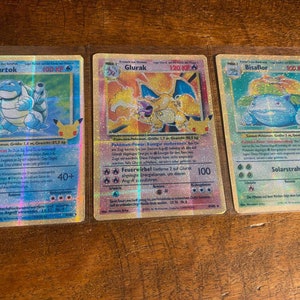 Charizard Venusaur Blastoise bisaflor glurak turtok gx ex vmax v Tarjeta Pokémon Orica holográfica Pikachu Pokemon luces celestiales hechas a medida