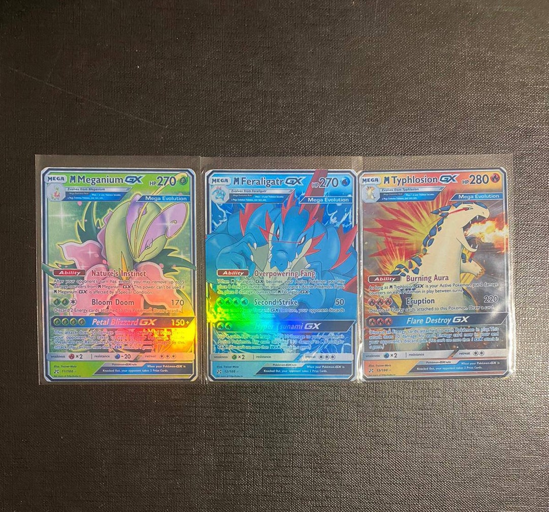 旧裏3枚】メガニウム オーダイル バクフーン Meganium
